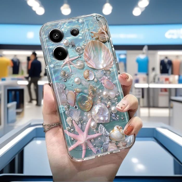 Capa Para Celular De Telefone : Com Padrão De Reflexão De Luz Flutuante Ocean Treasure E Água , Adequada Redmi