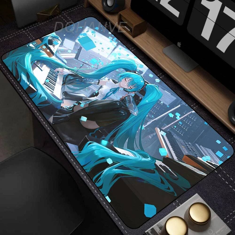 Kawaii Hatsune Anime Bonito Pequeno Mousepad Teclado Mouse Pad Portátil Almofada Antiderrapante Deskpad Escritório Compu