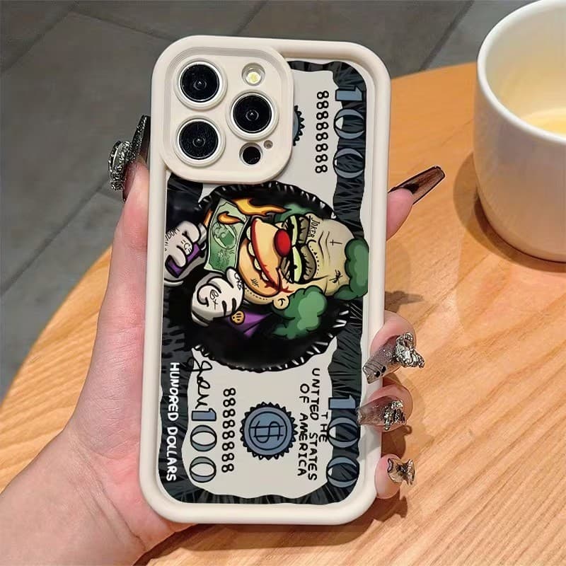 Capinha Capa Para iPhone XR 11 12 13 14 15 16 17 PRO MAX 14 15 16 PLUS Silicone À Prova de Choque Palhaço Desenho