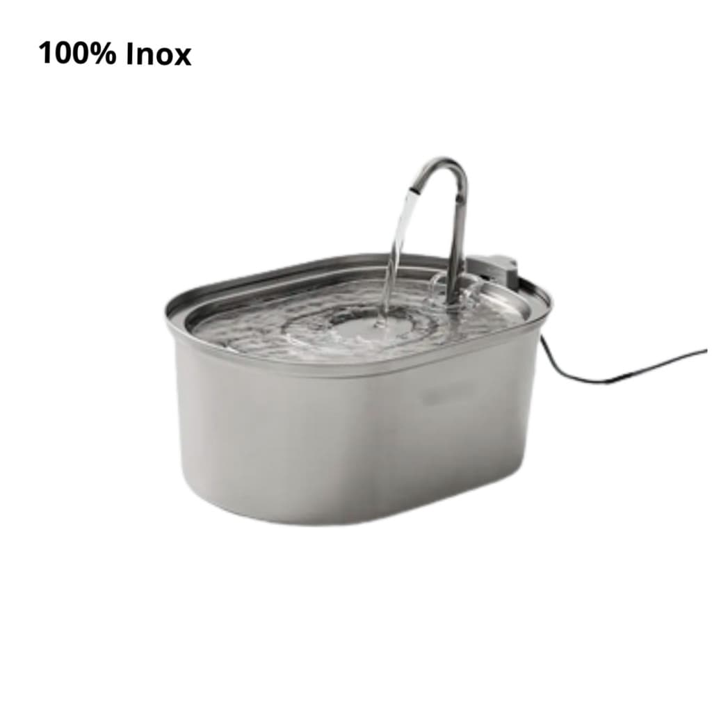 100% Inox - Fonte Bebedouro com FIO para Pets 3,200–  Bivolts