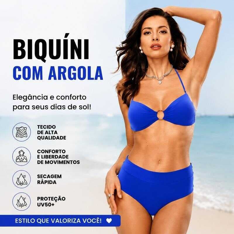 Conjunto de Biquíni Cintura Alta: O queridinho das curvas! Conforto e estilo do P ao GG