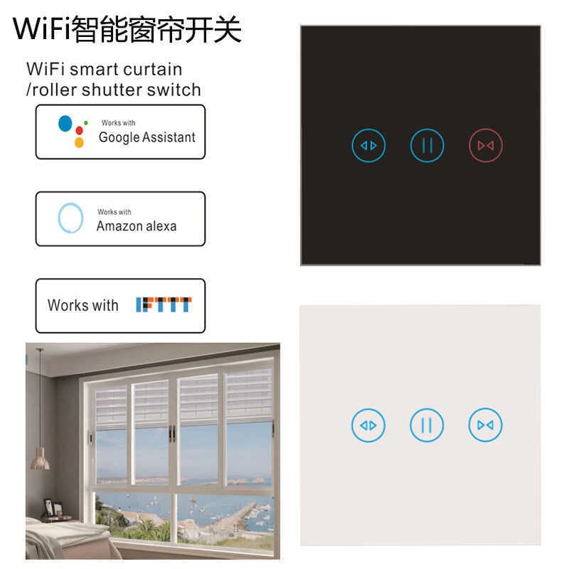 Graffiti wifi interruptor de cortina inteligente telefone móvel controle remoto temporizador interruptor Alexa Google co