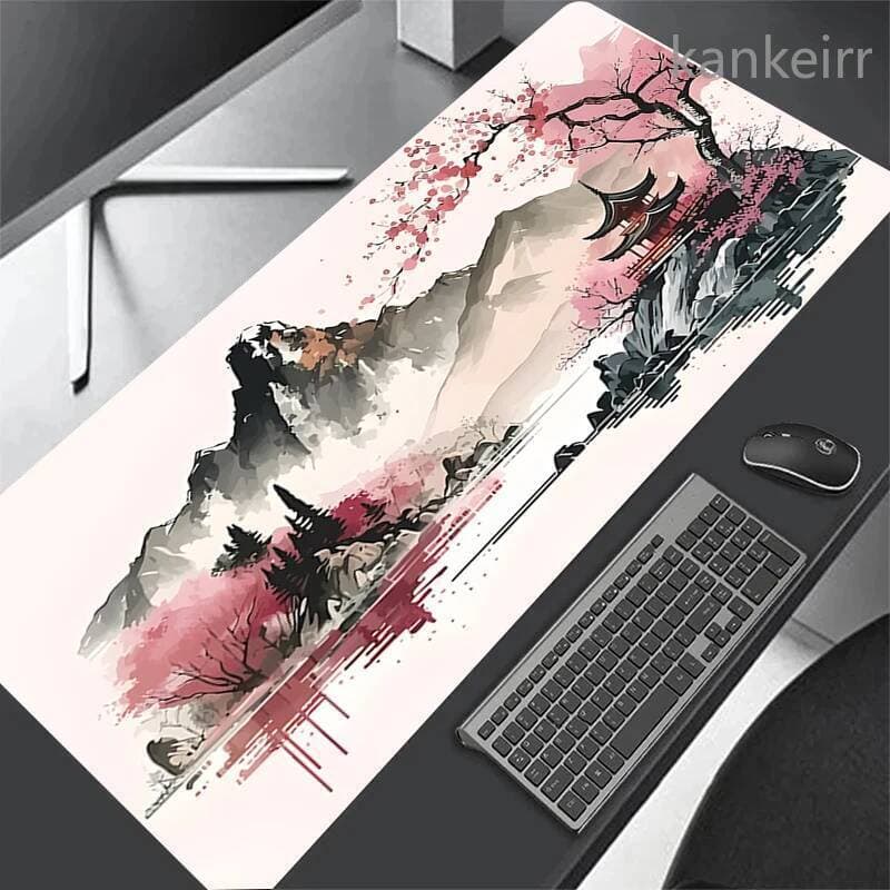 Japonês Flores De Cerejeira Mouse Pad Jogos XL Novo Grande Mousepad Sakura XXL Mousepads Anti Deslizamento Tapete Ratos