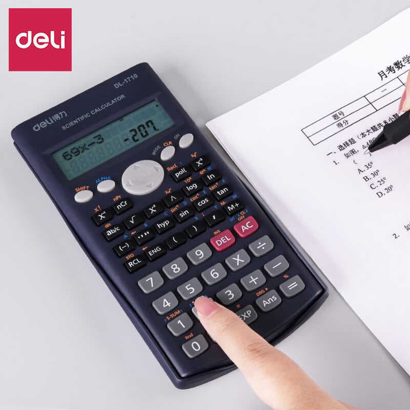 Deli 1710 Calculadora de Função Científica Exame de Engenharia Financeira Dedicado Computador para Estudantes do Ensino