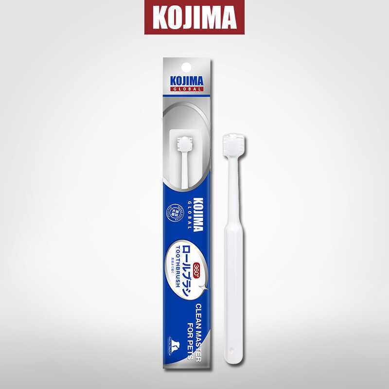 Kojima escova de dentes para animais de estimação 360 graus QFW gato escova de dentes para cães limpeza de dentes remoçã