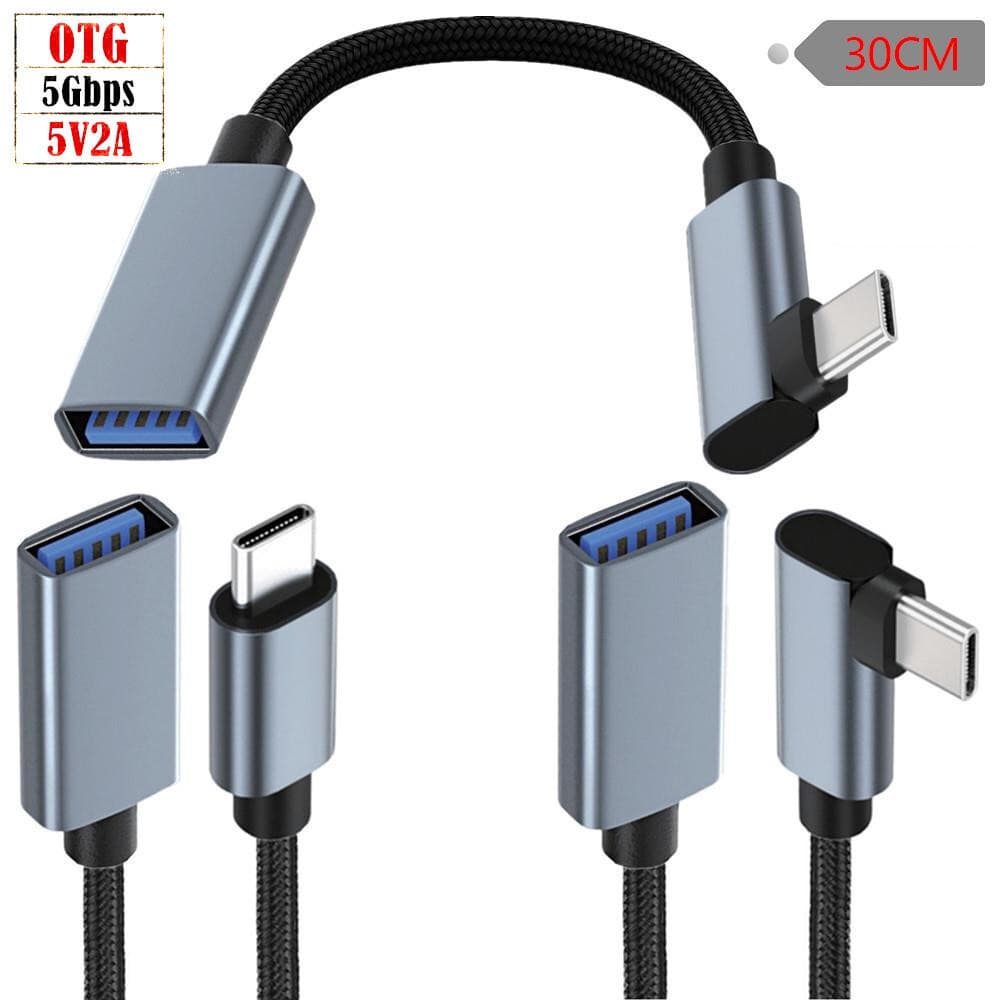 Cabo de vídeo 5GB velocidade de transmissão 5V2A tipo-c otg cabo de dados tipo c macho para USB fêmea 3.1 cabo de extens