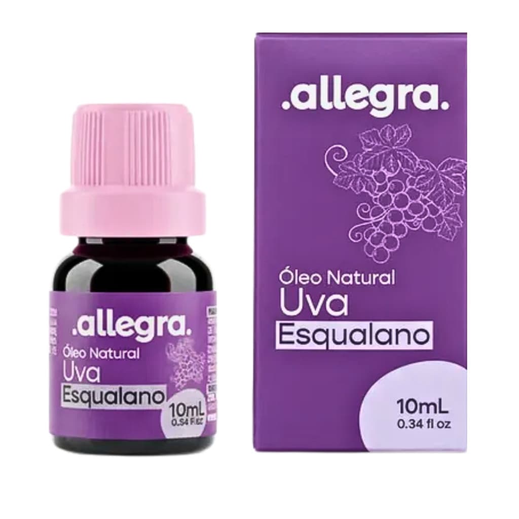 Óleo Facial Allegra Uva E Esqualano 10ml Hidratação Profunda Para O Rosto