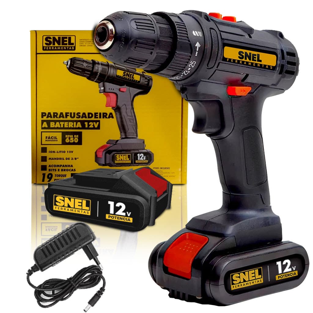 Parafusadeira Furadeira 12V Snel Ferramentas