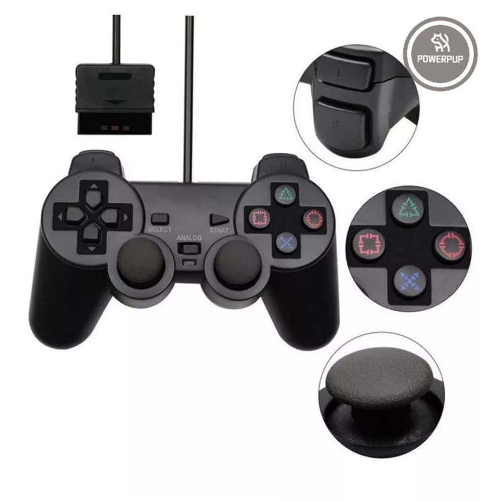 Controle para PS2 Joystick com Fio Gamepad Original
