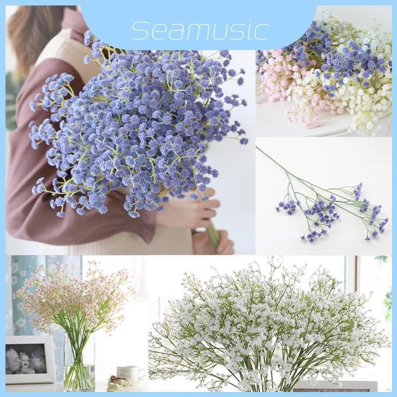 Lindo Buquê De Flores Artificiais Falsas Com Respiração De Gipsófila Para Decoração De Casa , Casamento E