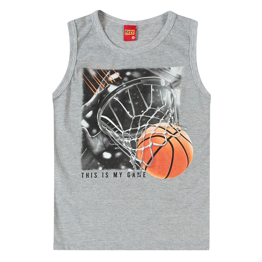 Camiseta Regata Kyly Meia Malha Estampa Skate