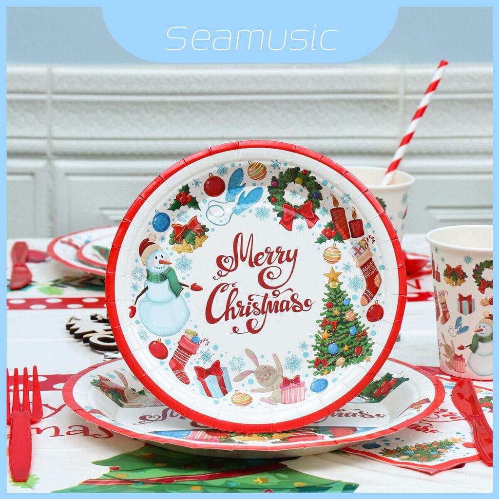 Conjunto De Banner De Copo De Prato De Feliz Natal Para Comemoração De Festa