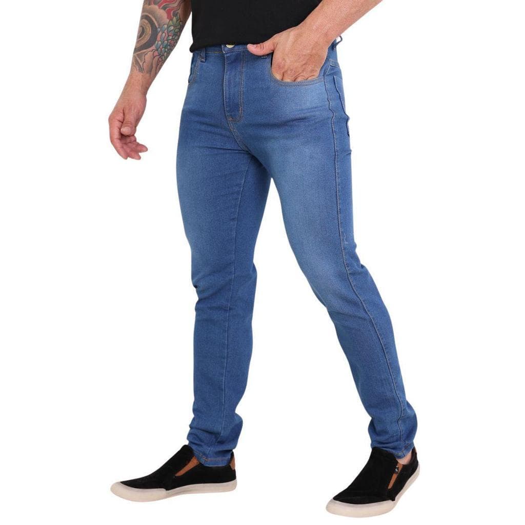 Calcas jeans Masculino Zíper Lycra Jeans Stretch Fabricantes Preços Especiais Venda Direta