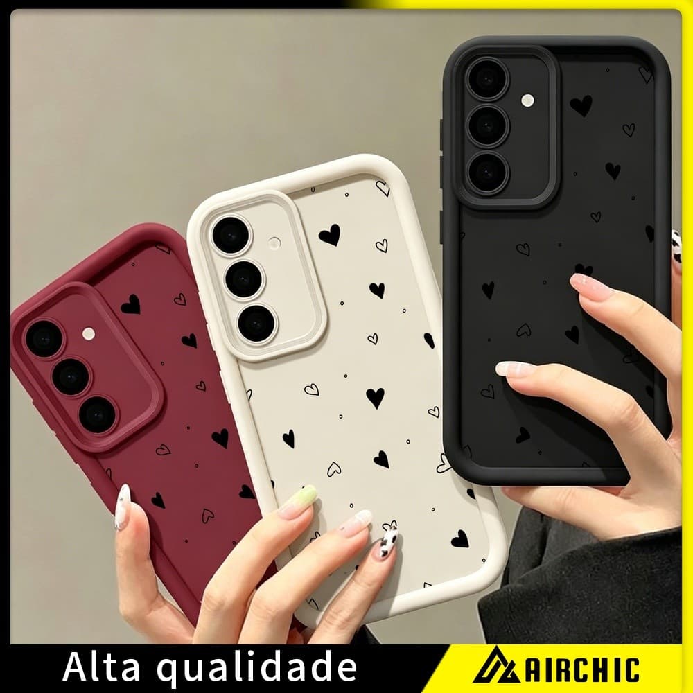Capa De Telefone Silicone estilo artístico contorno e pequenos pontos Compatível Com Samsung A17 A07 A55 A10 A51 A71 A72