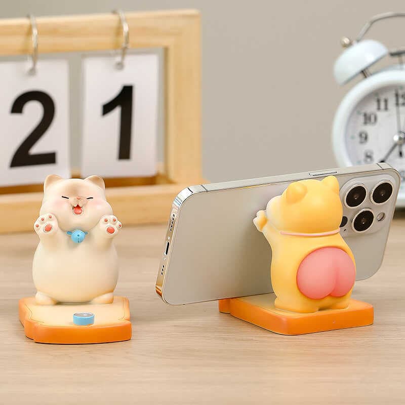 Criativo suporte do telefone móvel ornamentos bonito decoração de mesa presentes de escritório suporte de presente do di