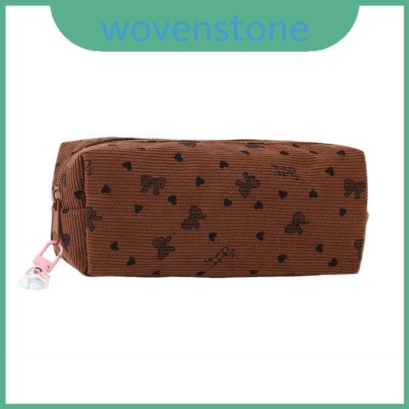 Bolsa De Papelaria Moderna Para Meninas Com Material De Veludo Cotelê Estudo E Viagens De Escritório