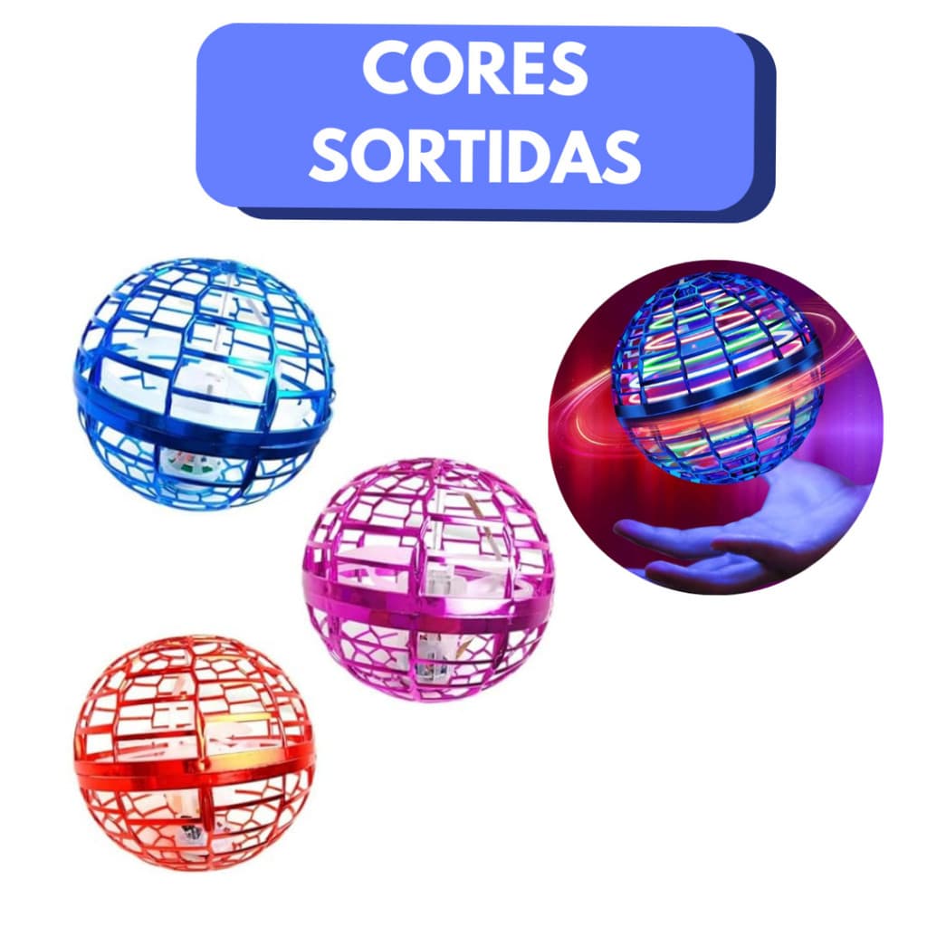Bola Spinner Voadora Flutuante Boomerang com LED e Controle