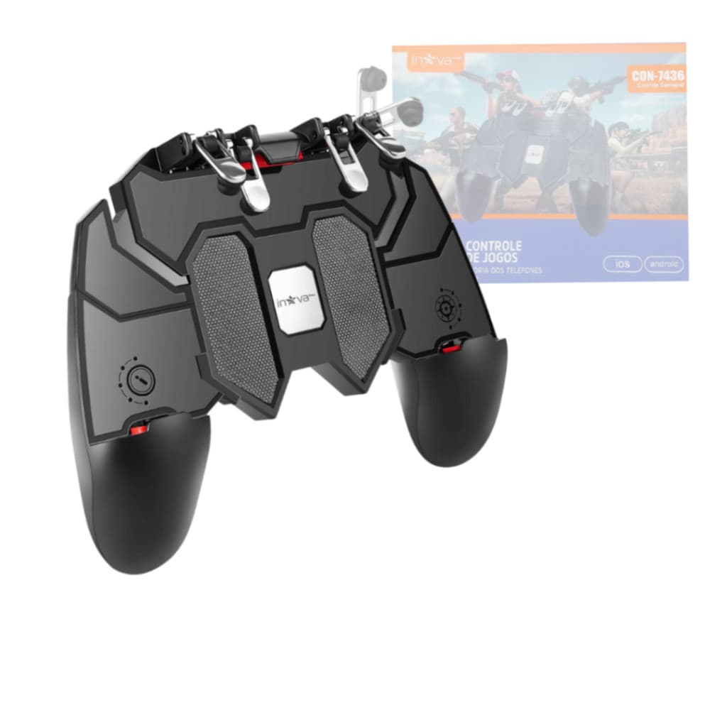 Controle Gamer Manual com Gatilhos Suporte Celular Joystick