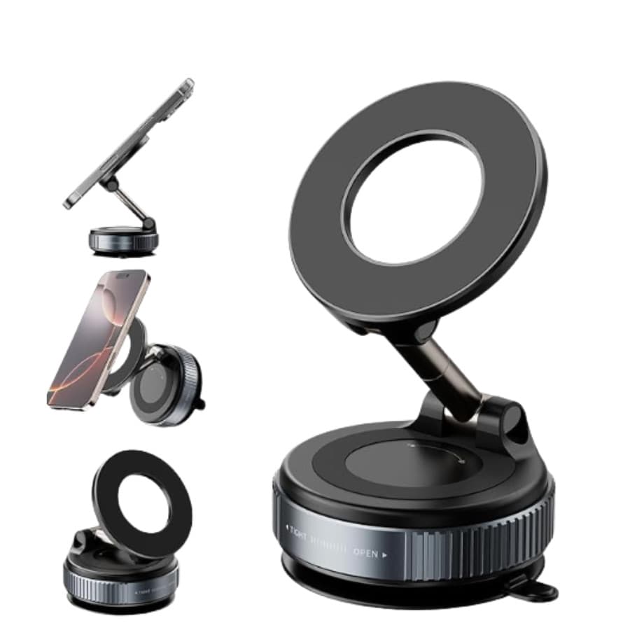 Suporte Magnético para Celular 360° com Ventosa de Sucção e Base a Vácuo XLS X68