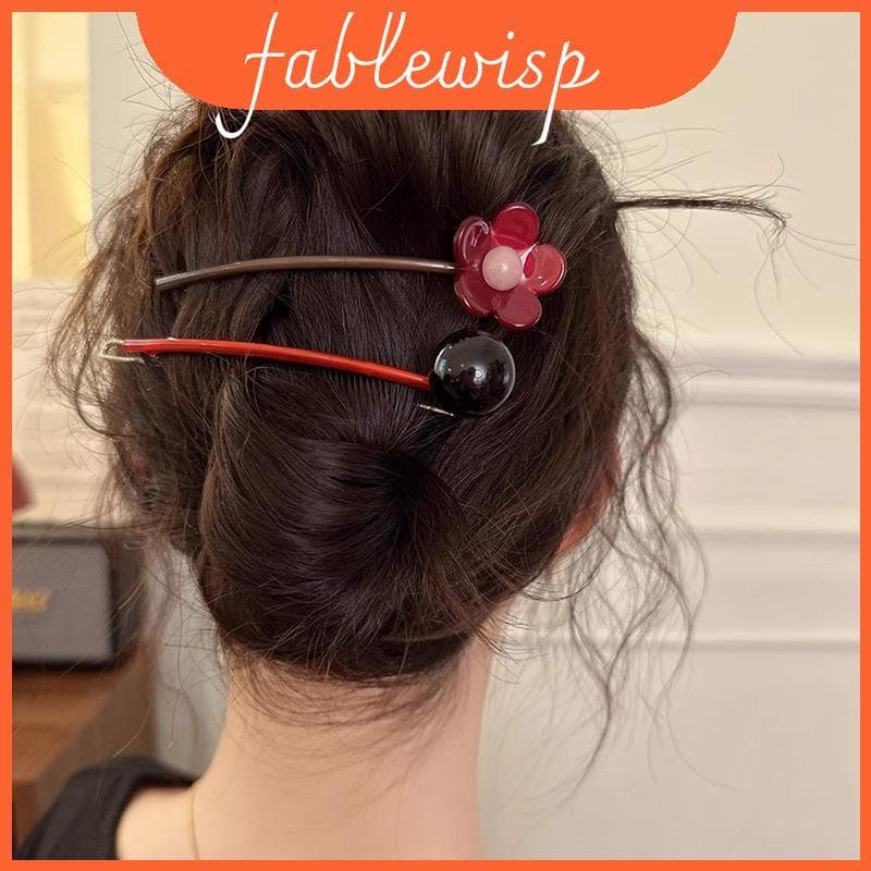 Grampo Floral Das Mulheres Do Cabelo Com Material Da Liga Para Updos Elegantes E Cabelos Dos Estilos Casuais