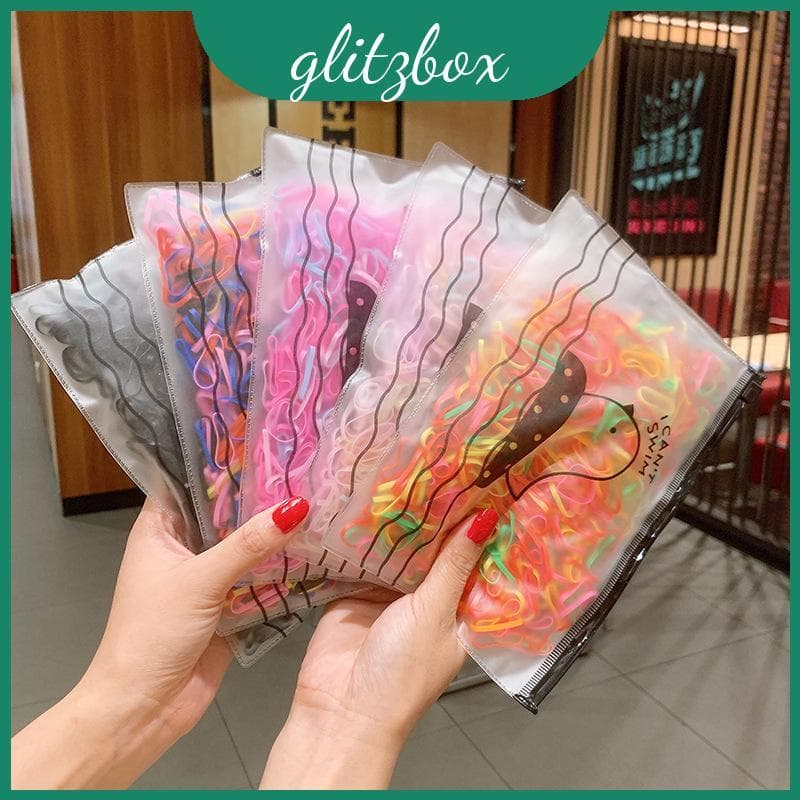Arco-Íris 500 Peças Vibrantes Para Bebês Meninas Acessórios De Cabelo Com Faixa Elástica Idades Todos