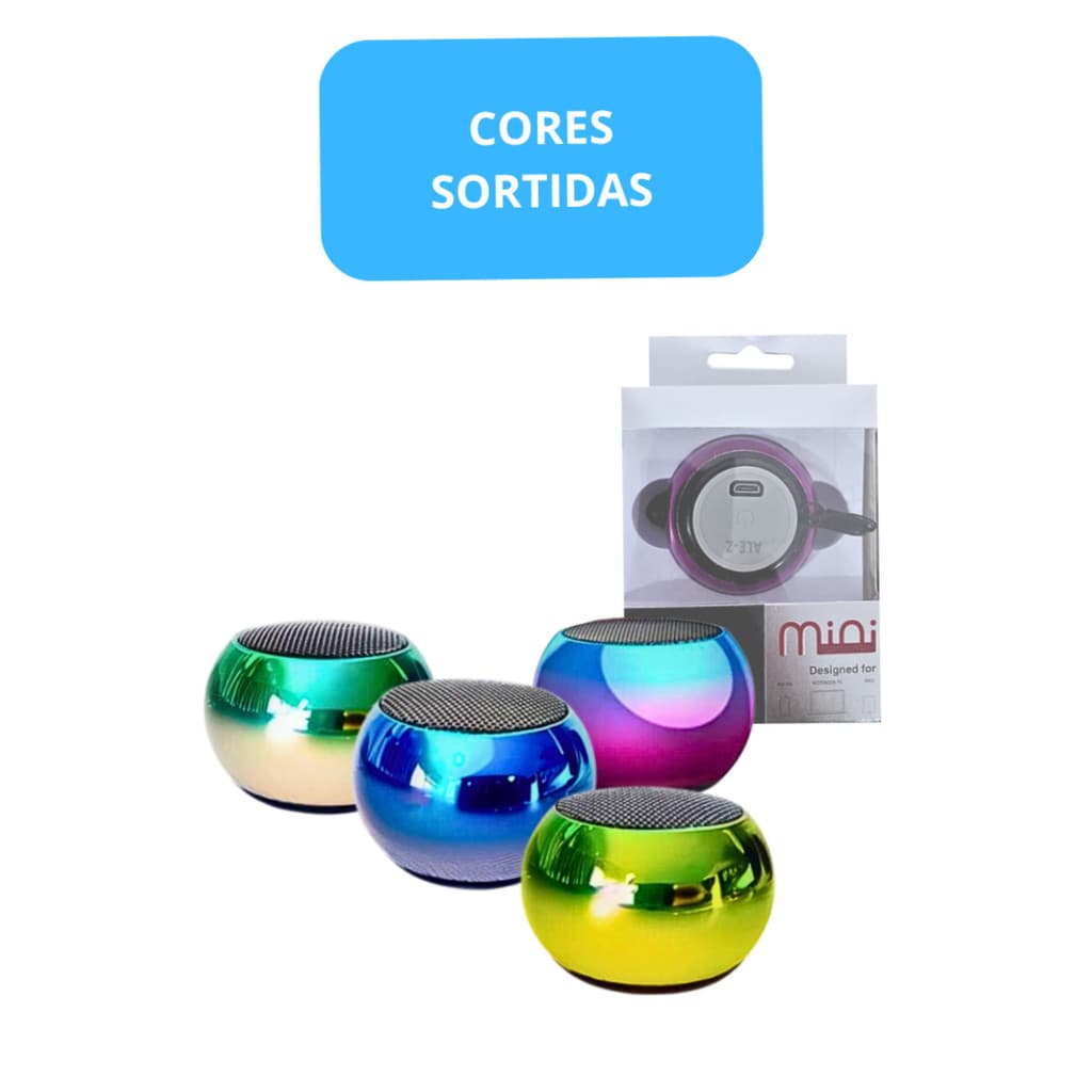 Mini Caixa de Som Speaker Wireless 3W DEGRADE Cor aleatória