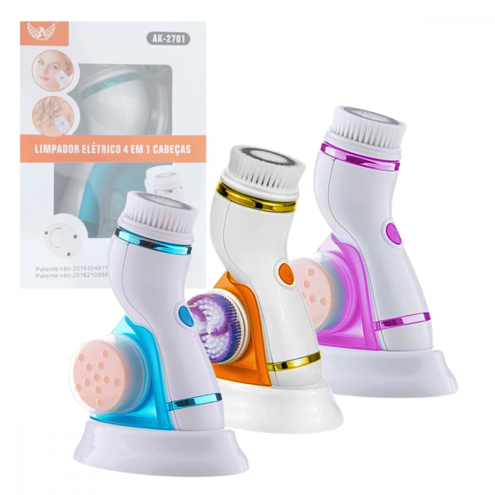 Escova de Limpeza Facial Massageadora Eletrica 4 em 1 Altomex