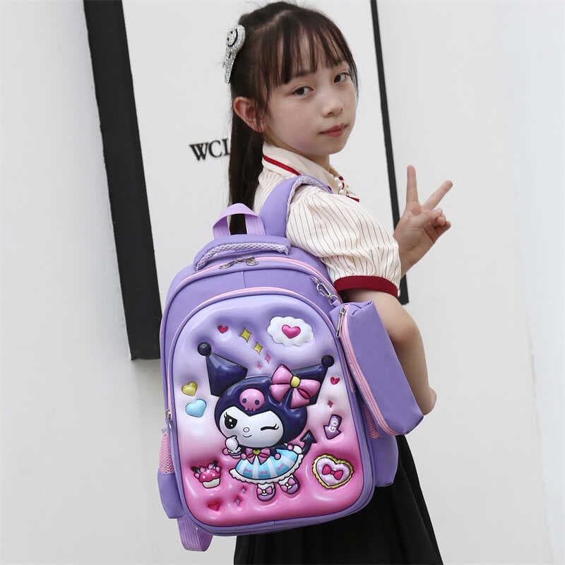 Novo dos desenhos animados casca dura saco das crianças menina bonito estilo ocidental mochila jardim de infância primei