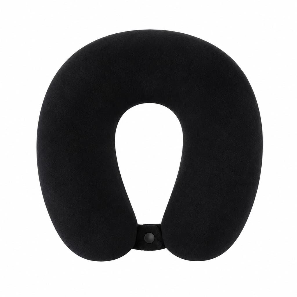 Almofada de Pescoço para Viagem - Conforto Ergonômico (Preto)