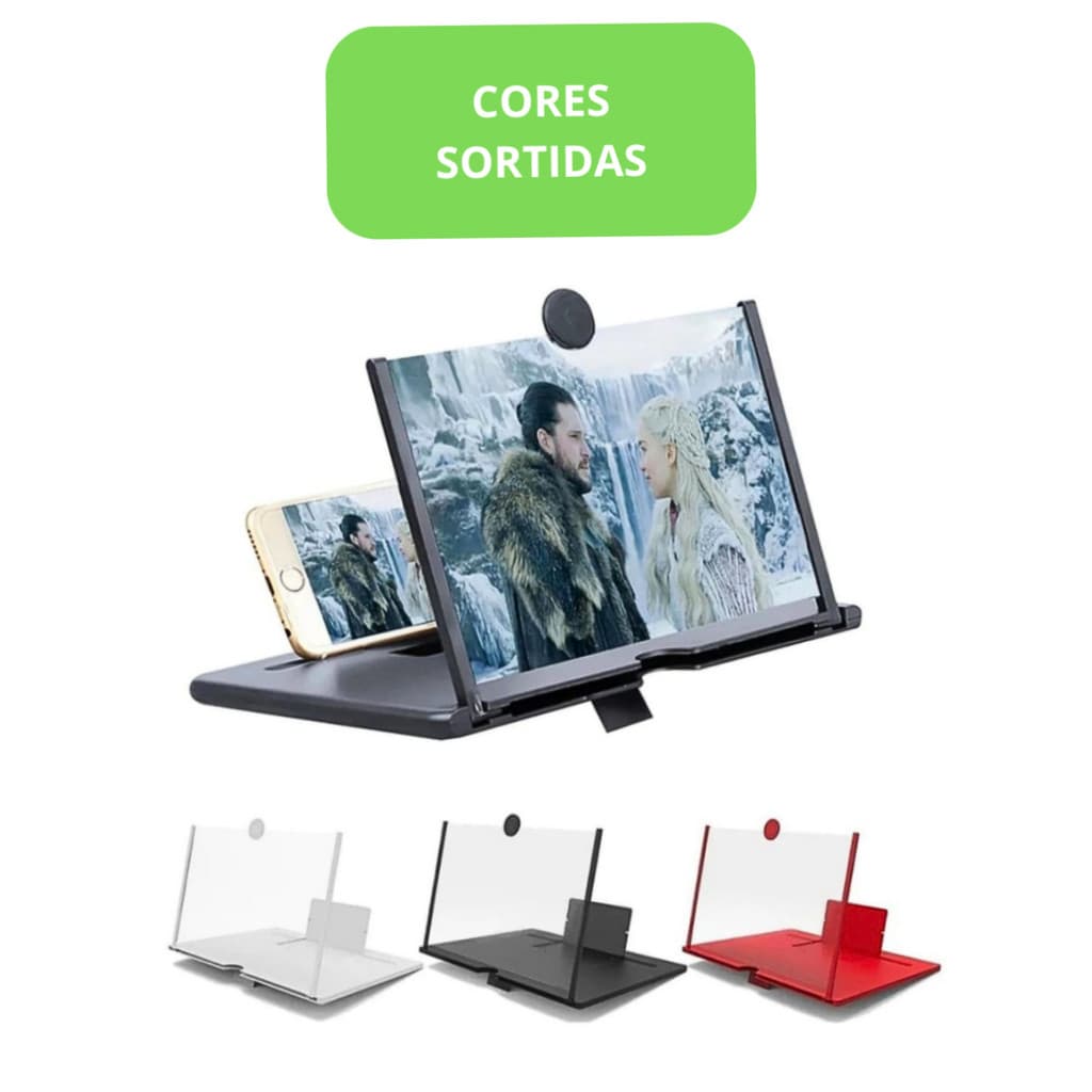 Lupa Ampliador De Tela 10 Polegadas Celular E Tablet - (Cores Sortidas)