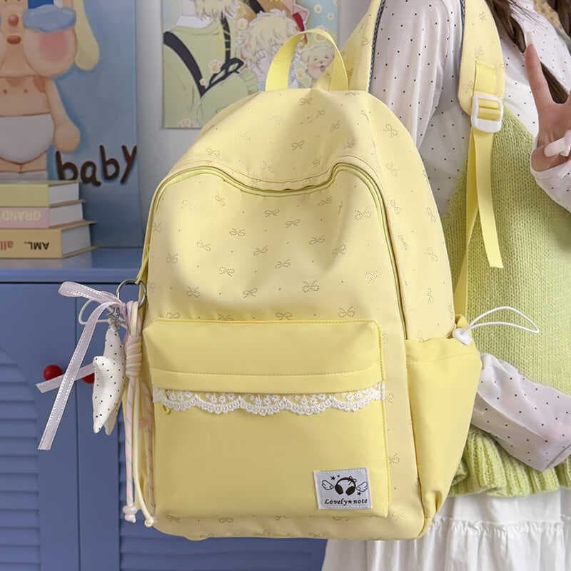 Novo estilo estudante mochila simples bonito cor sólida mochila ins estilo suave mochila de alto valor leve saco Casual