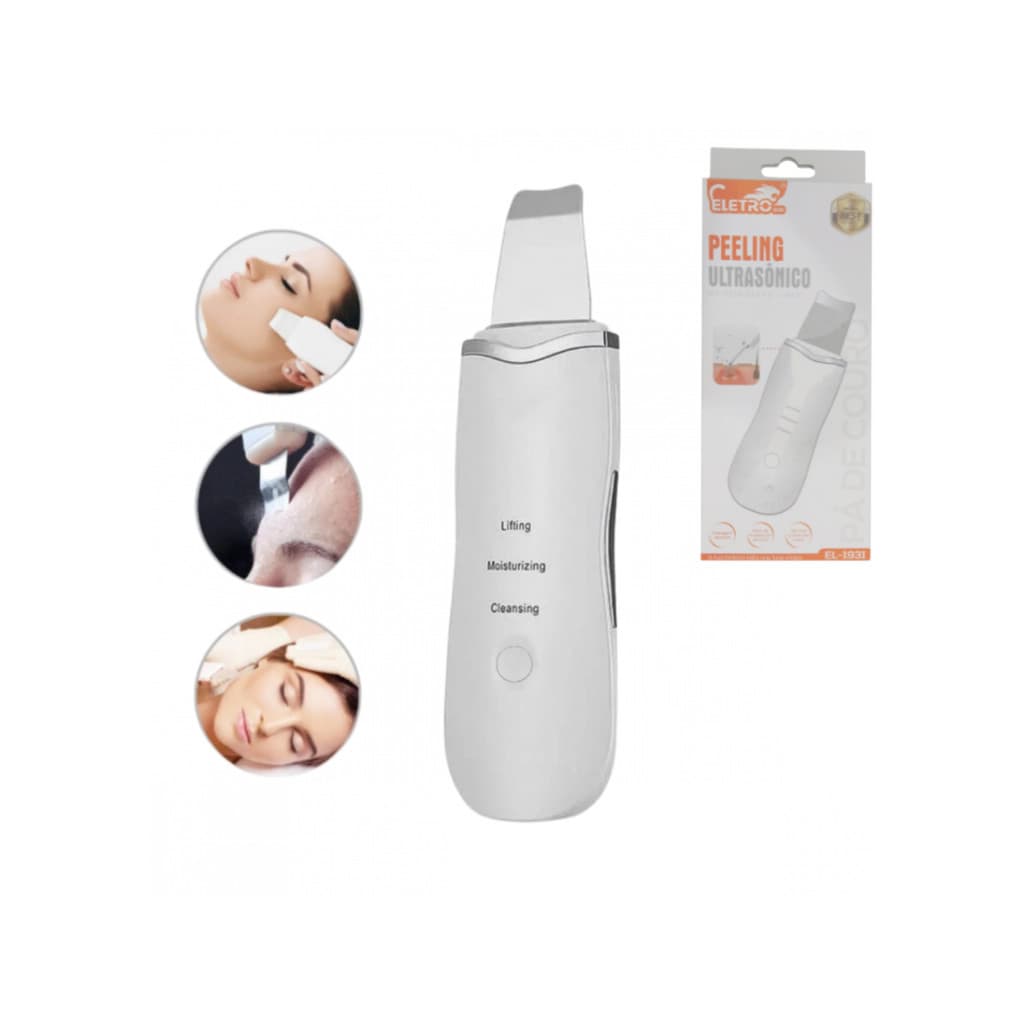 Caneta Peeling Ultrassônico Facial 3 Em 1 Anti Cravos Acne Portátil