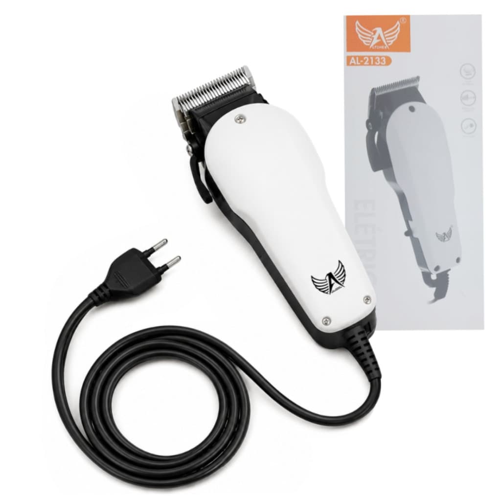 Máquina de Cortar Cabelo Com Fio Profissional 110V