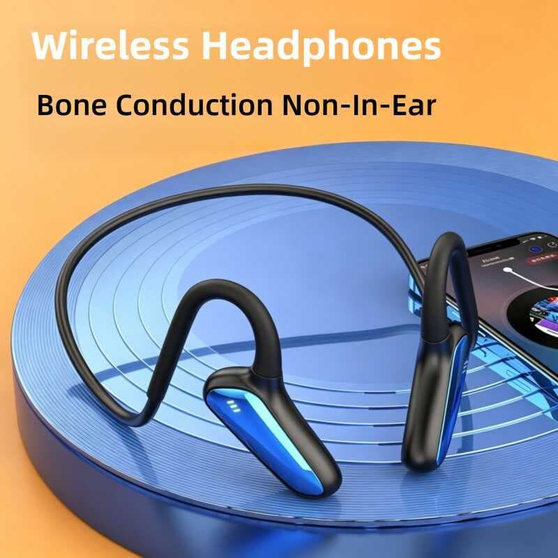Fone De Ouvido Sem Fio Condução Óssea Neckband Orelha Pendurado Ar Fones À Prova Dwaterproof Água Esportes 360 ° Dobráve