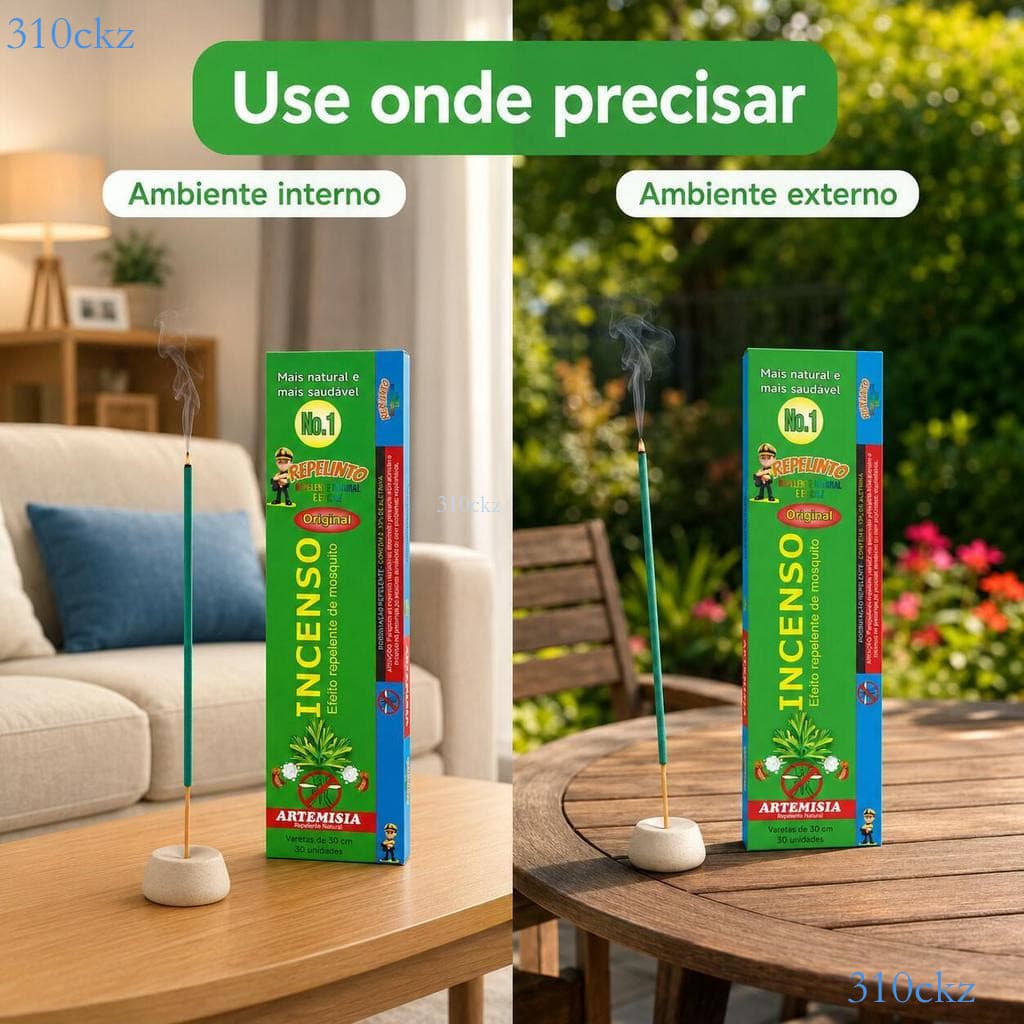 Incenso Repelente de Mosquitos Artemísia 90/180/300 Varetas para Varanda Quintal Jardim Área Externa ✨310ckz