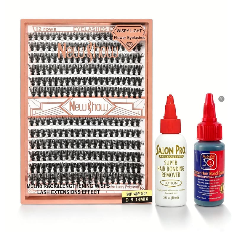 Kit Cílios Tufinho Volume Brasileiro Sem Nó Cola Salon Pinça