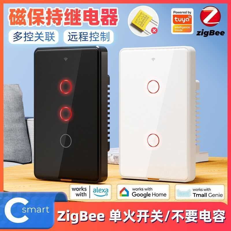 Zigbee casa inteligente único fogo Zero interruptor de toque parede controle remoto Graffiti APP interruptor temporizado