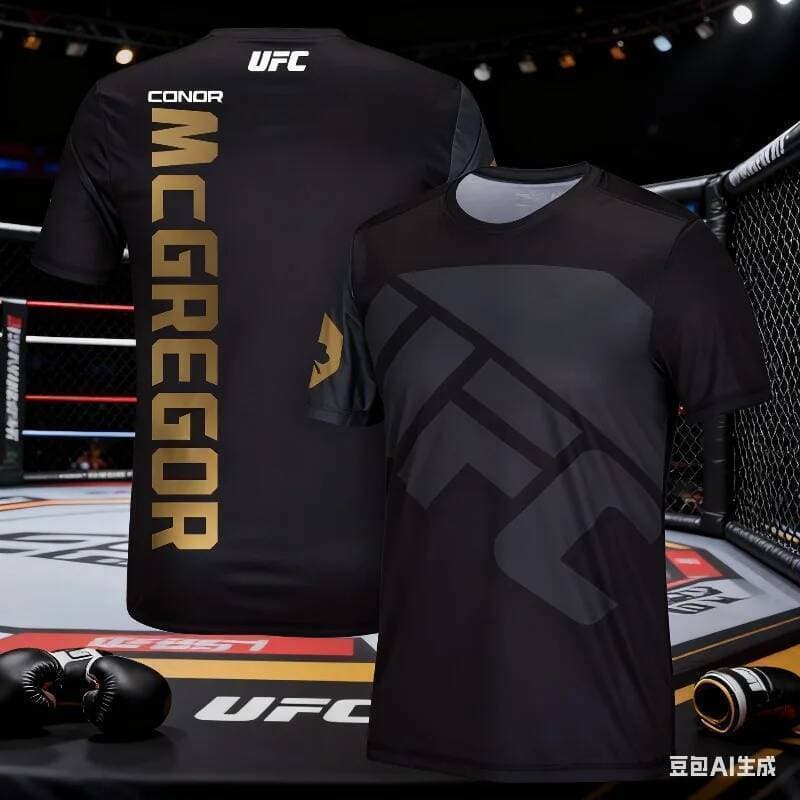 As Últimas Roupas Esportivas Masculinas De Manga Curta , Respirável , Secagem Rápida , Boxe E UFC Fighting , Mais Vendid