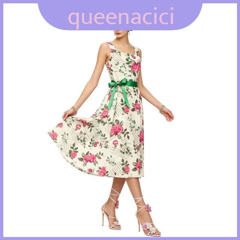 Vestido Aline Estampado Rosa Estilo Hepburn Audrey Dos Anos 1950 Sem Gola Para Mulheres Ocasiões Usam Verão