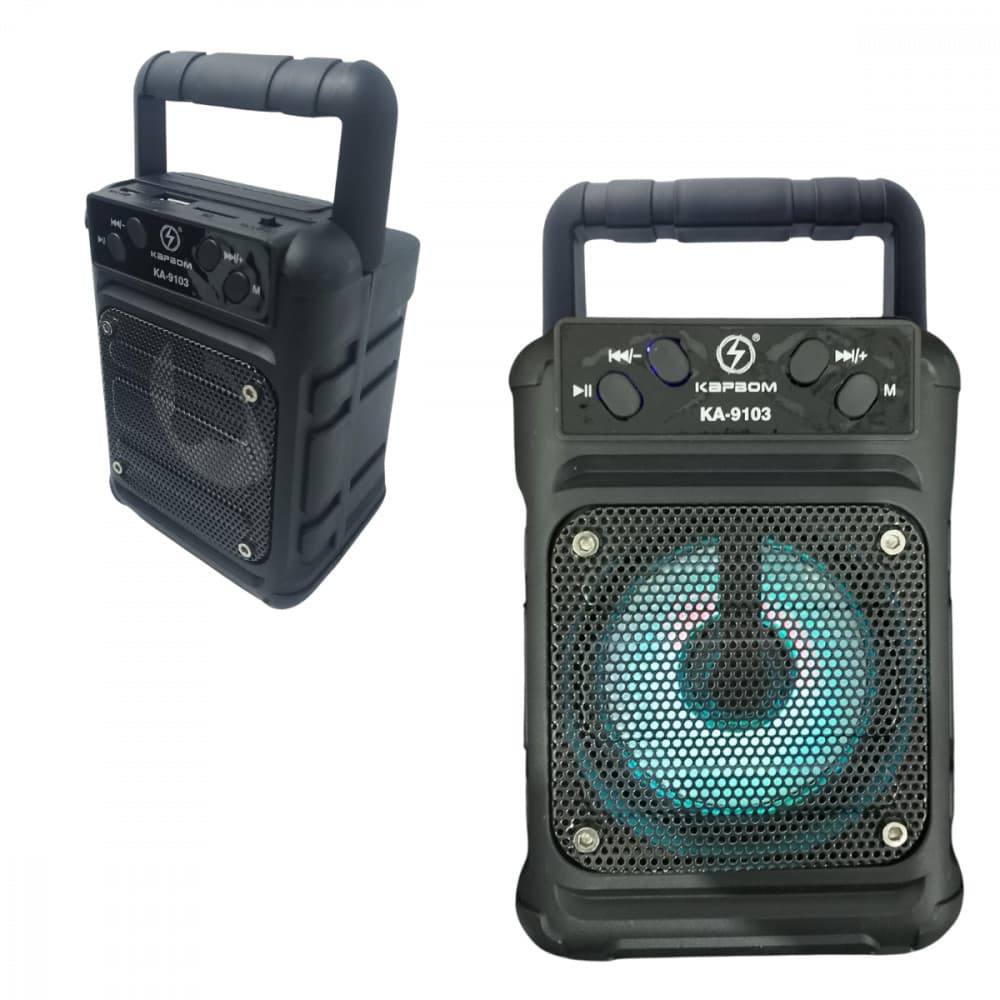 Caixinha De Som Bluetooth LED RGB Alta Qualidade 10W Suporte Celular Kapbom KA-9103