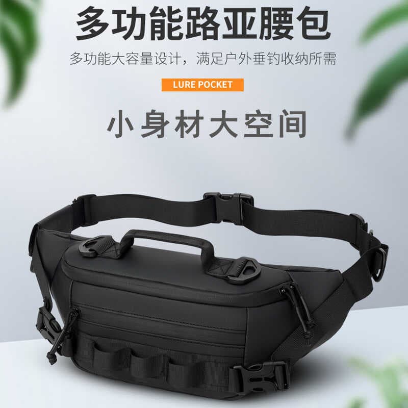 Bolsa de isca multifuncional, bolsa de cintura, de ombro, mensageiro de pesca, equipamento de pesca, bolsa de arma