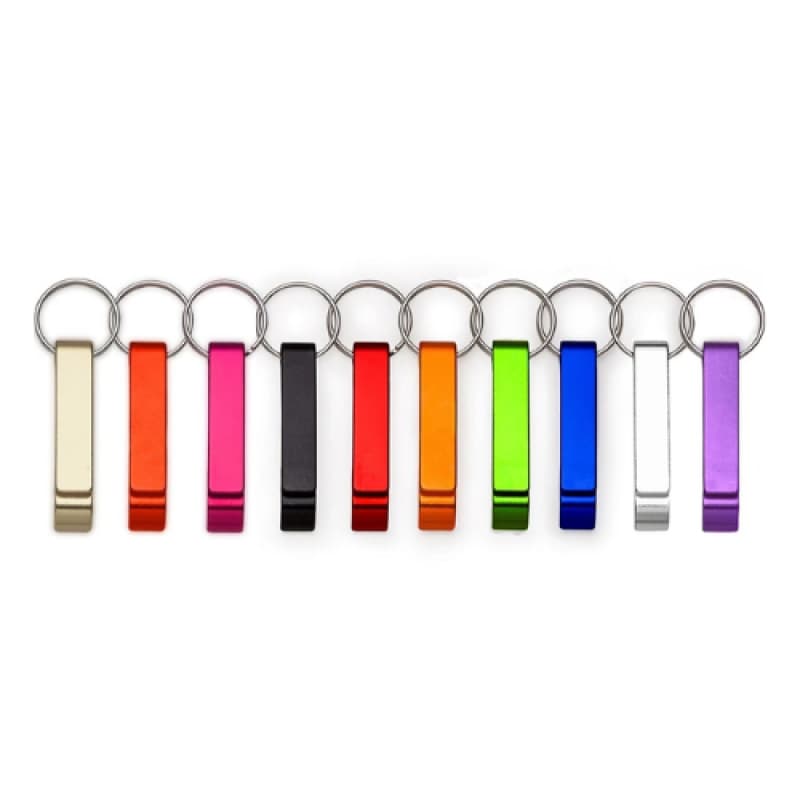 Chaveiro Abridor De Garrafa De Aluminio Colorido Metal