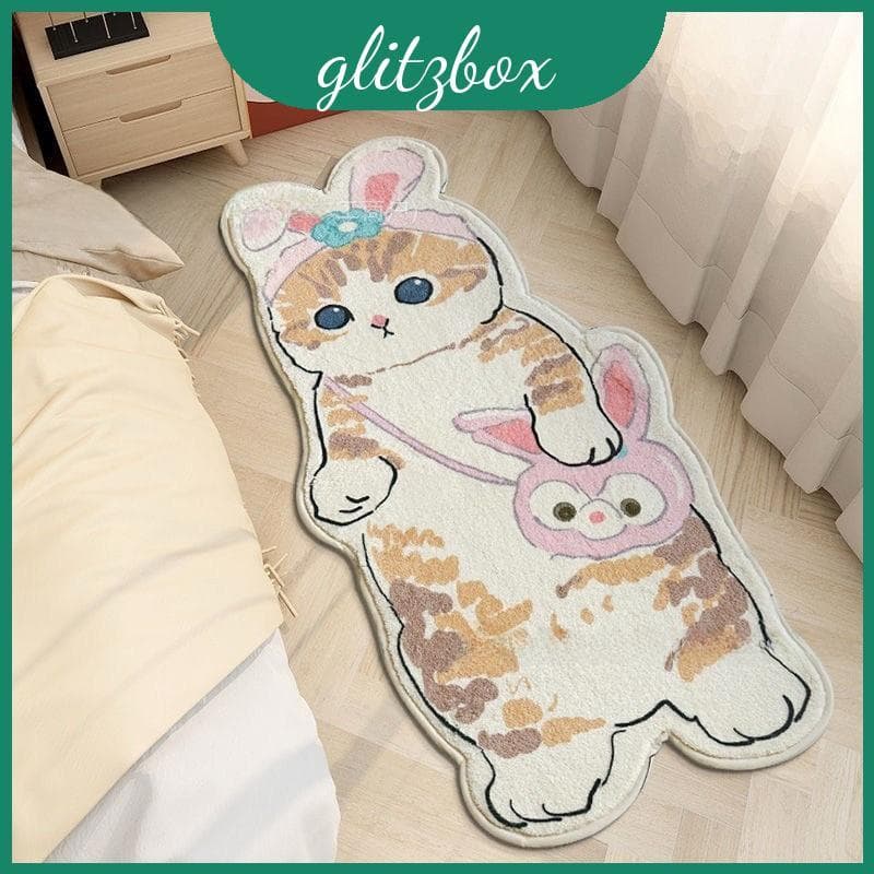 Tapete Felpudo Mofusand Dos Desenhos Animados Com Formato Exclusivo E Padrão De Desenho Animado Para Sala De Estar