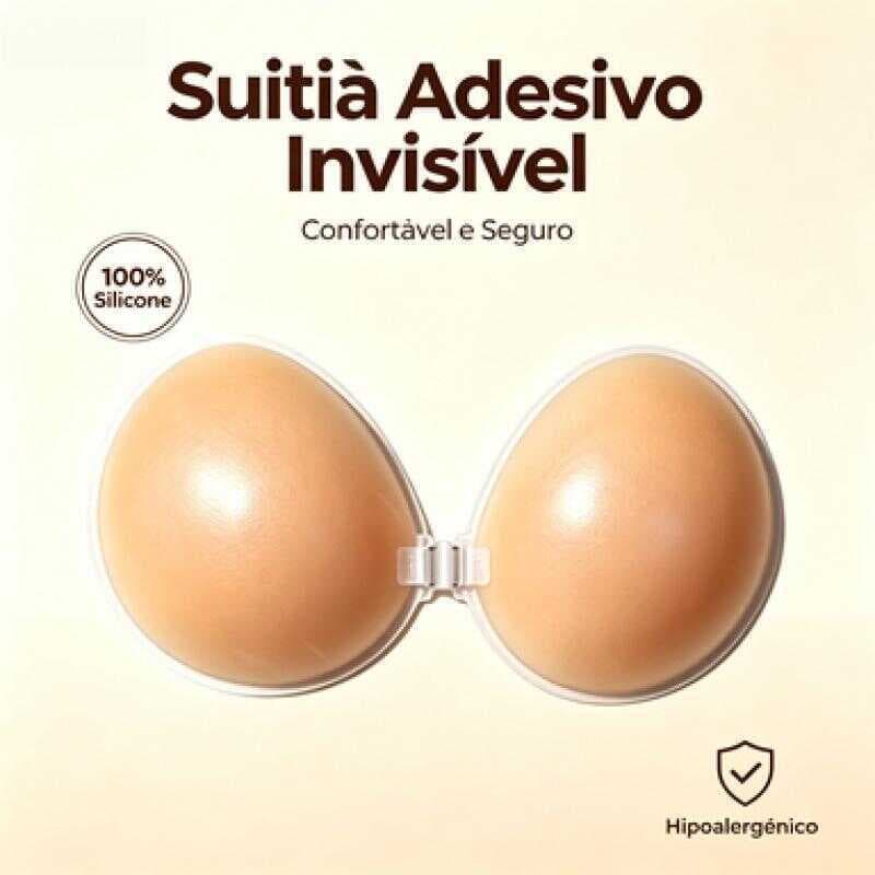Sutiã de Silicone Invisível Levanta Seios Sem Alças