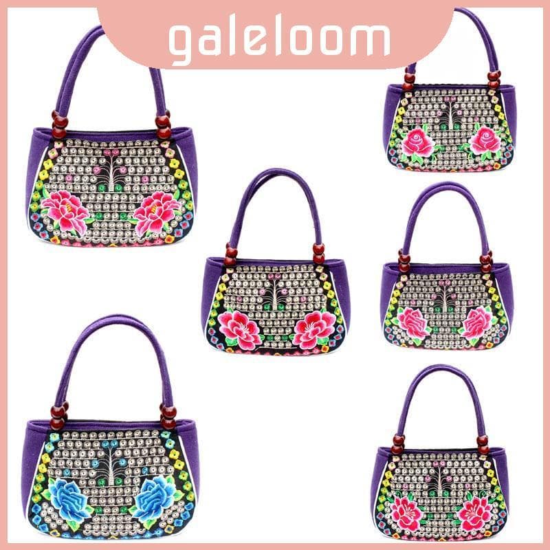Bolsa Vibrante Do Bordado Estilo Nacional De Yunnan Para Mulheres Com Projeto Clássico Quadrado