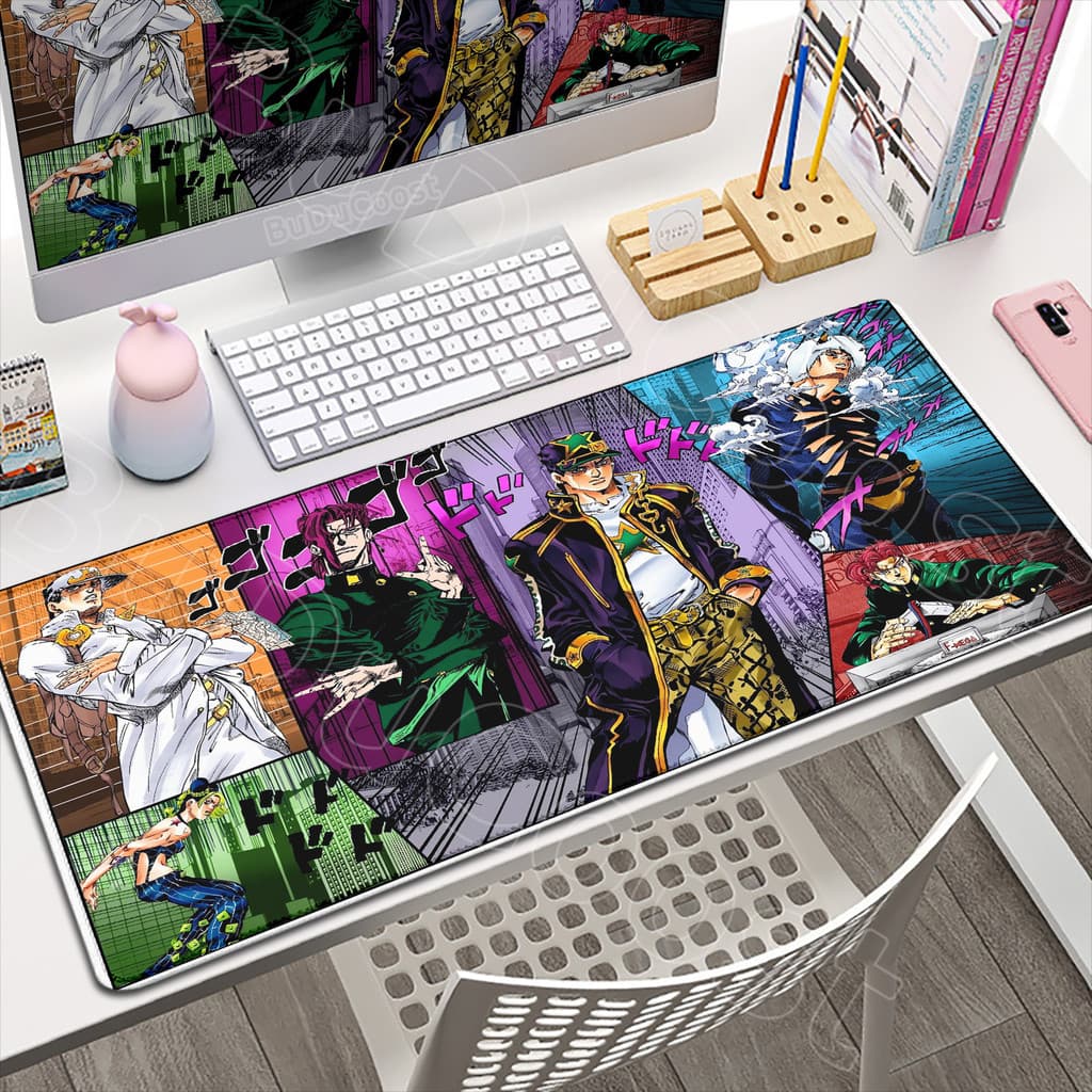 2026 Novo Papel De Parede Anime JOJO Grandes Mousepads Teclado Mouse Pad Acessórios De Jogos Portátil MousePad Tapetes X
