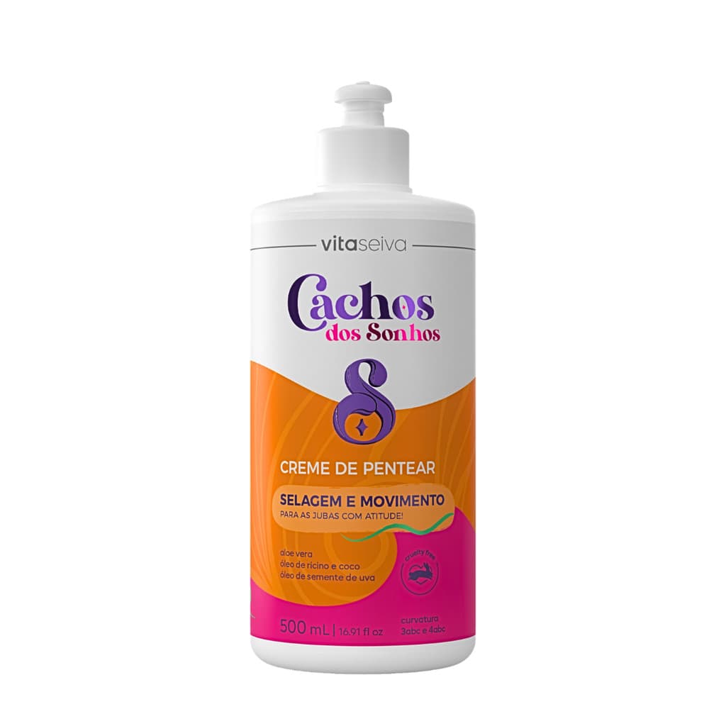 Creme de Pentear Vita Seiva Cachos dos Sonhos 500ml Selagem e Movimento