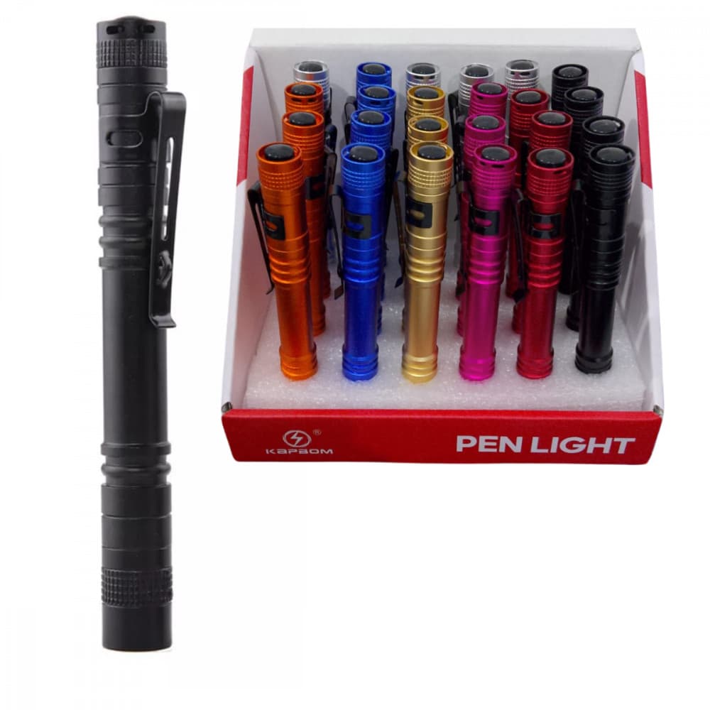 Lanterna Caneta Tática EPX LED Portátil À Pilha Funcional Resistente Prática Durável Kapbom KA-L6778