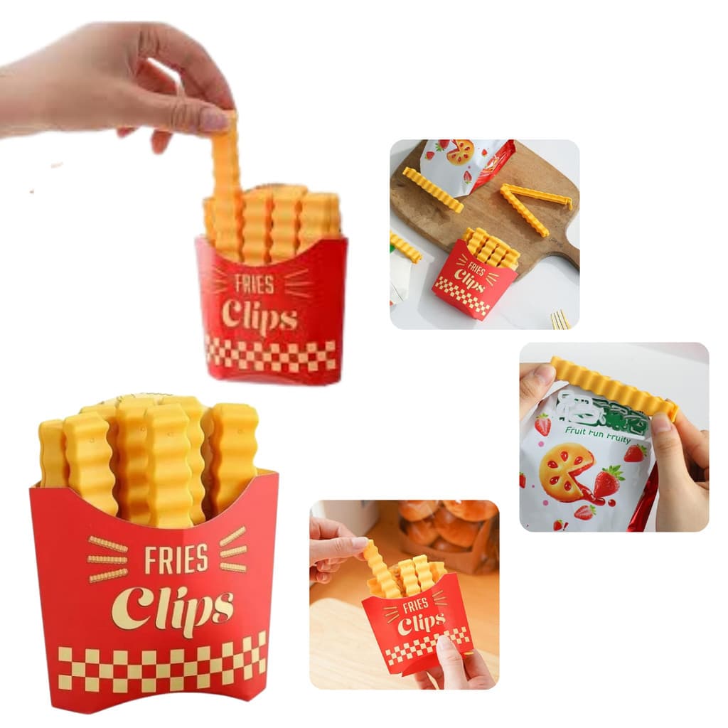 12 Clipes Saco De Alimentos À Prova De Umidade Clipes De Vedação De Conservação Fresca Batatas Frita