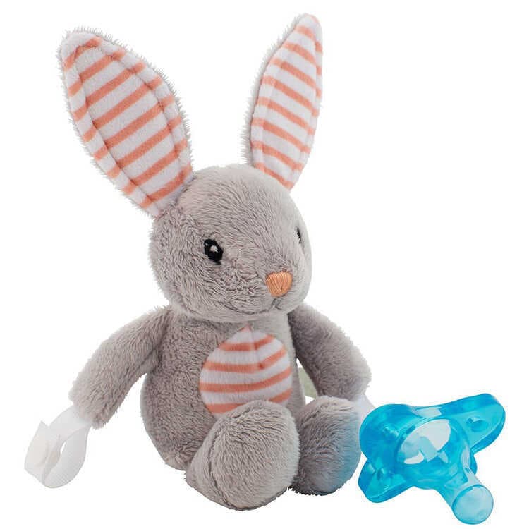 Produtos calmantes para bebês, boneca calmante educacional, brinquedo de pelúcia Animal, clipe de chupeta destacável par
